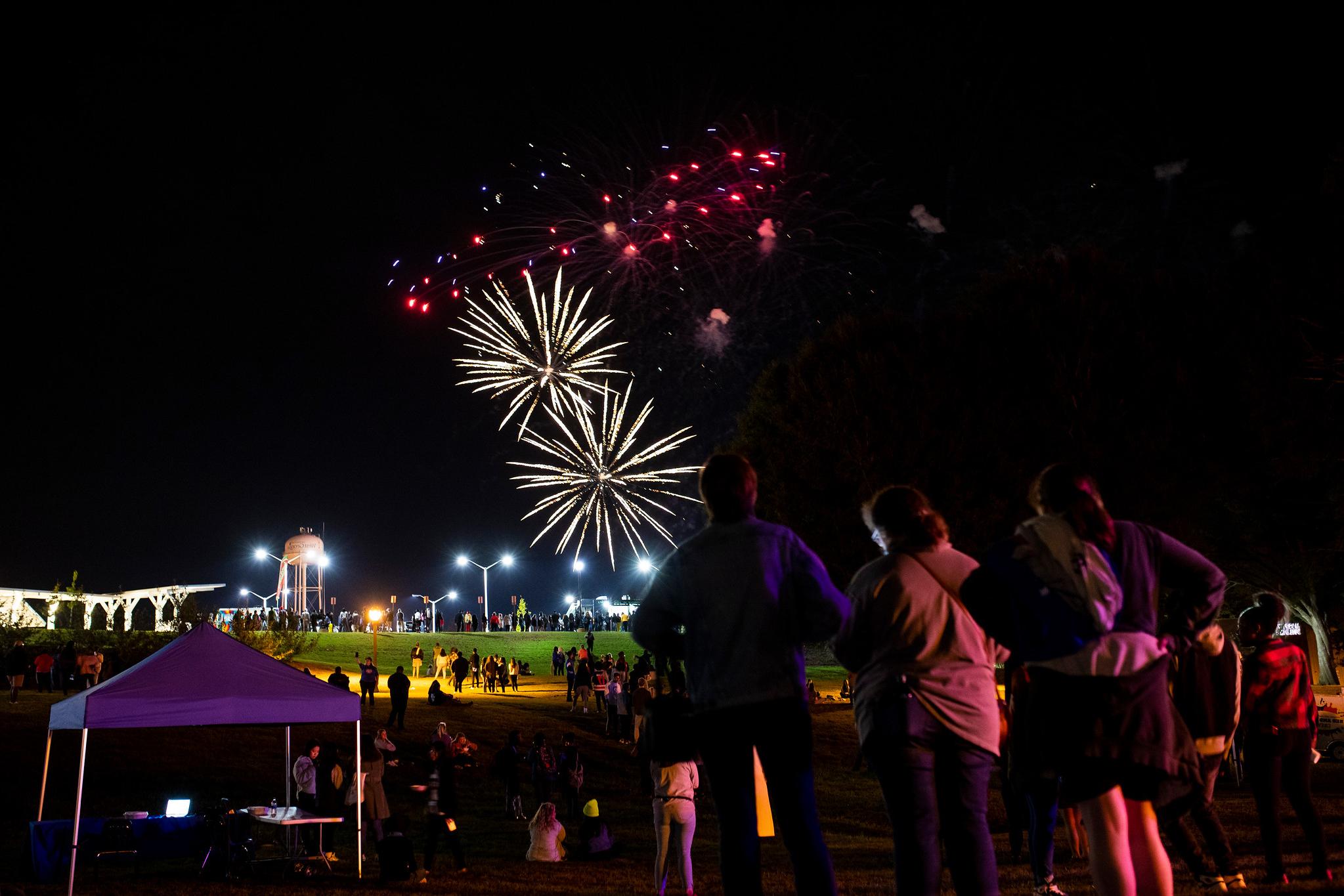 fireworks on campus